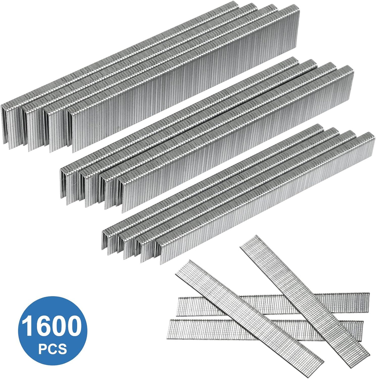Grapas corona 1/4 pulg y clavos Brad 5/8 pulg galvanizados 1600uds