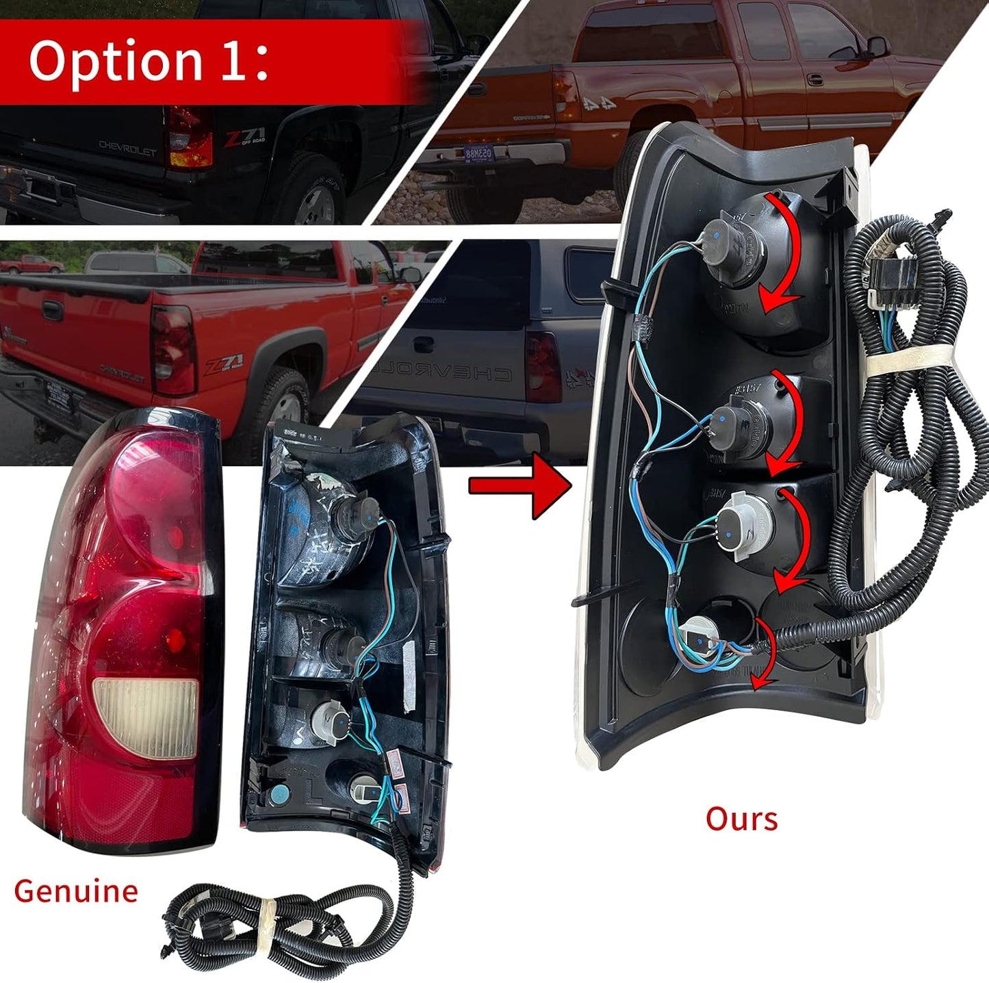Luces traseras Chevy Silverado 99-06 cromado 2uds