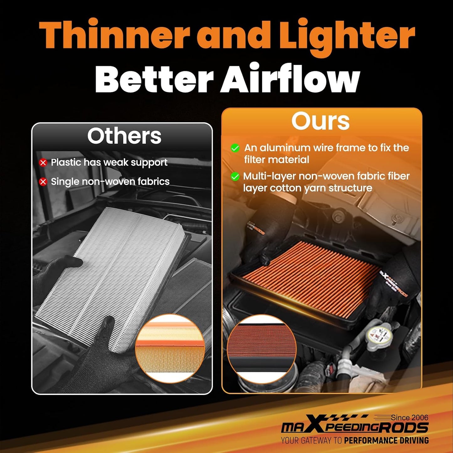 Filtro aire motor Jeep Wrangler JK 07-AD lavable