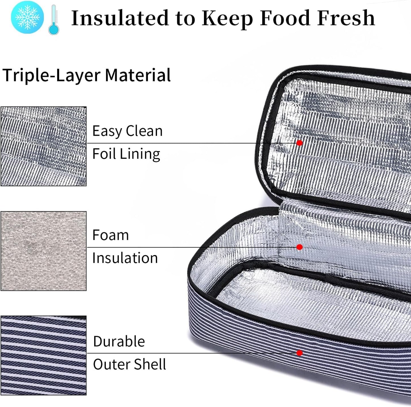 Bolsa aislada para 10 latas de soda reutiliz.