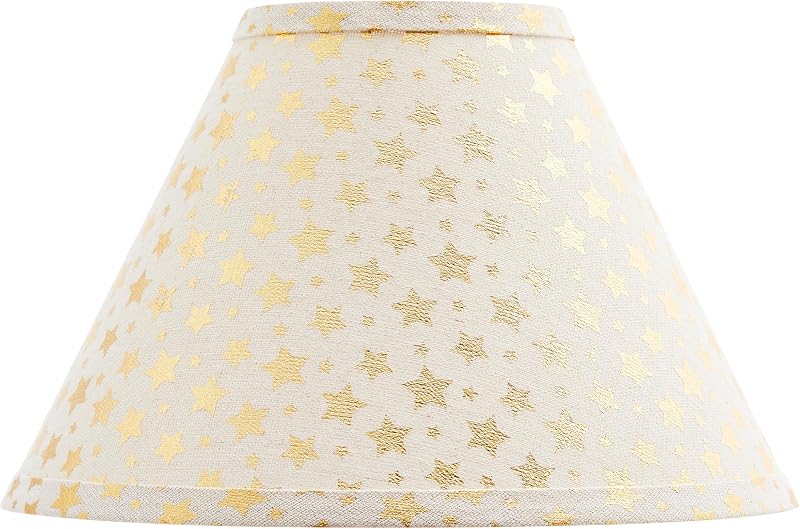 Pantalla lámpara UNO dura beige claro estrellas doradas