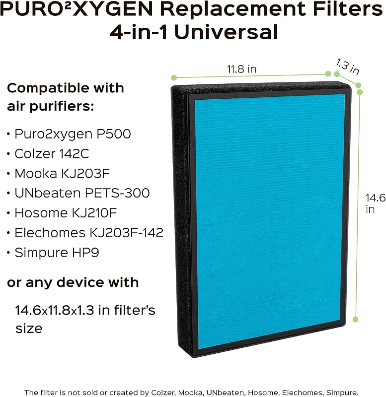 Filtro repuesto universal para purificadores aire
