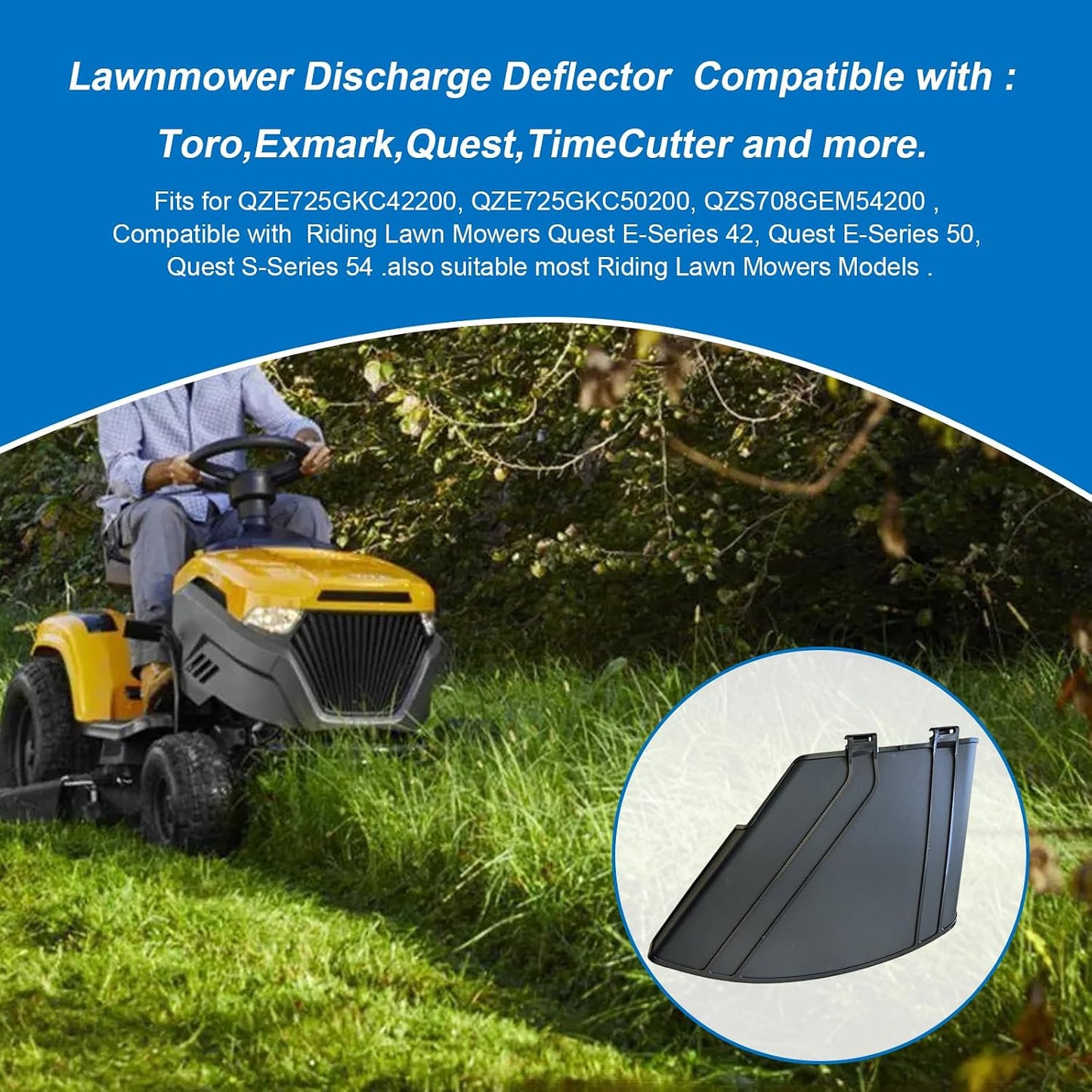 Repuesto protector deflector cortadora césped Toro Exmark Quest