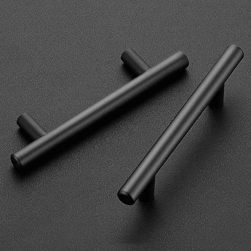 Manijas acero inox negro mate 6" para cajón cocina