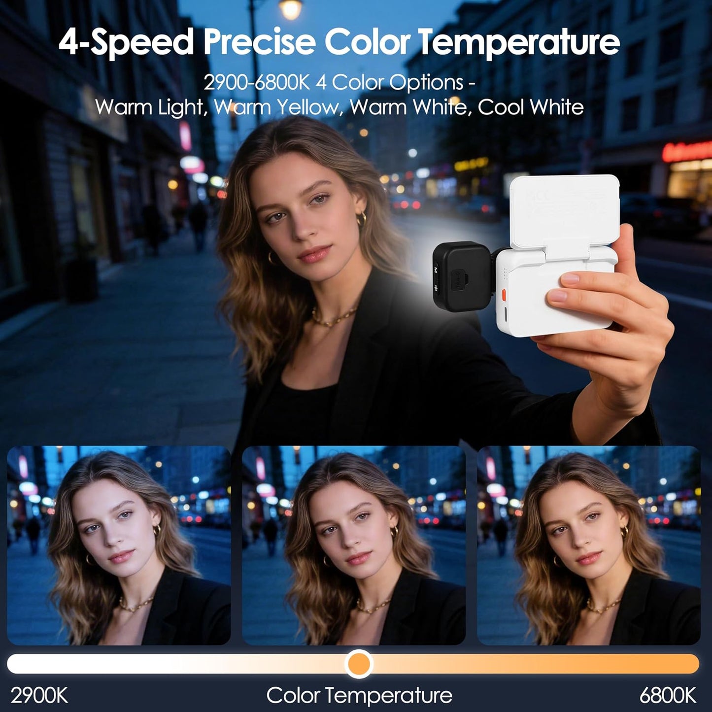 Luz relleno magnética Insta360 GO Ultra 4 temperaturas tipo C