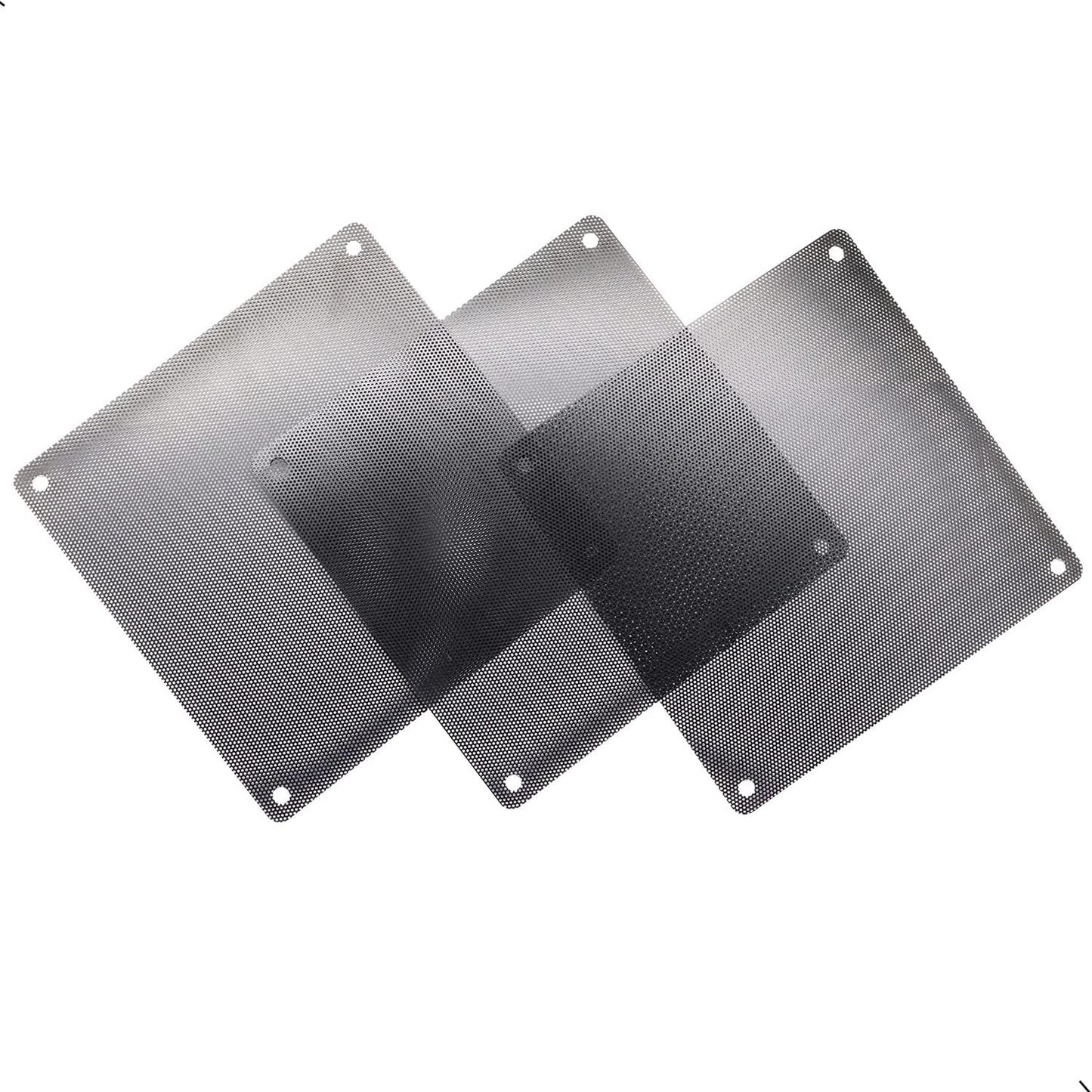 12 Pzas Filtro Polvo PC Cooler Negro Malla