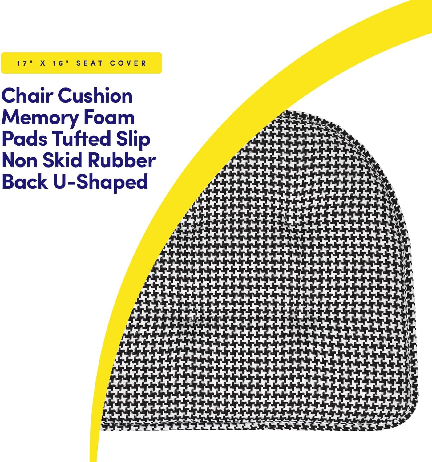 Cojín asiento espuma viscoelástica 17x16pulg 4 Uds