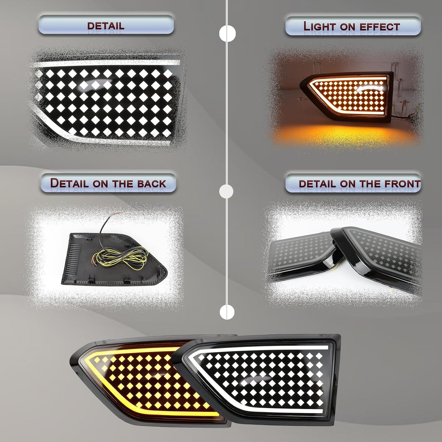 Luz LED DRL secuencial ámbar blanco Ford Ranger 19-23