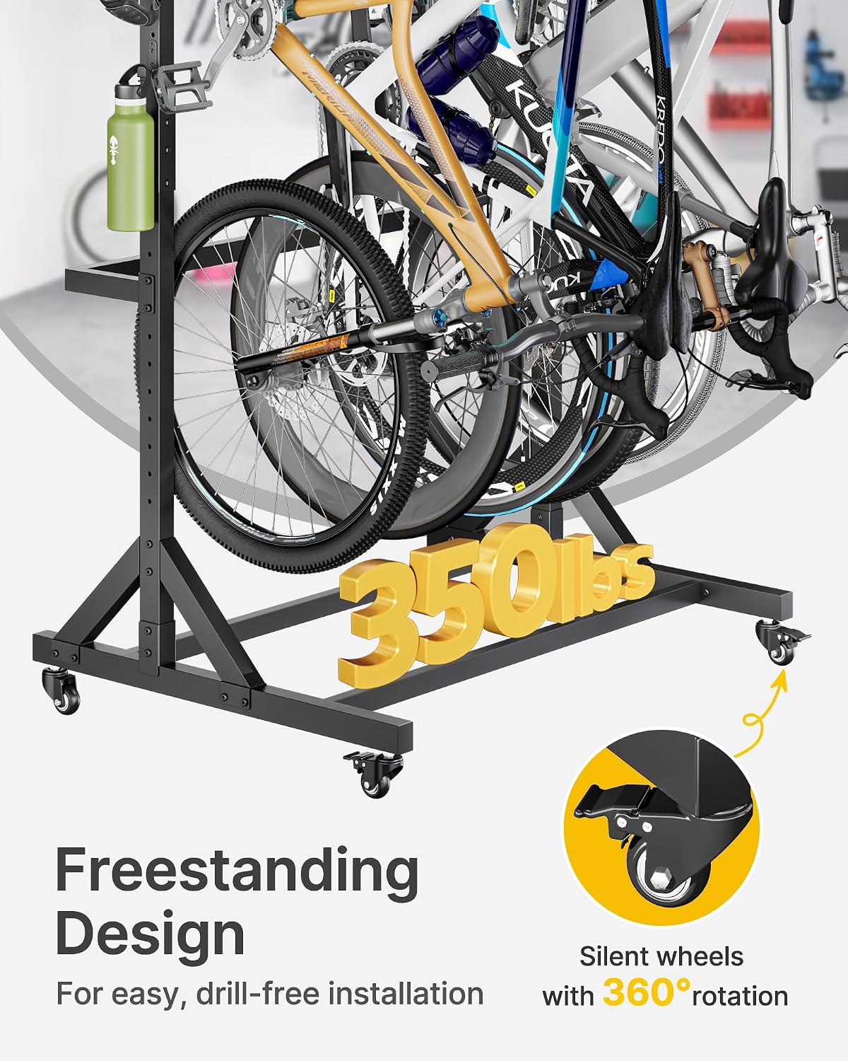 Soporte bicicletas 5 Pzas 350lb con ganchos