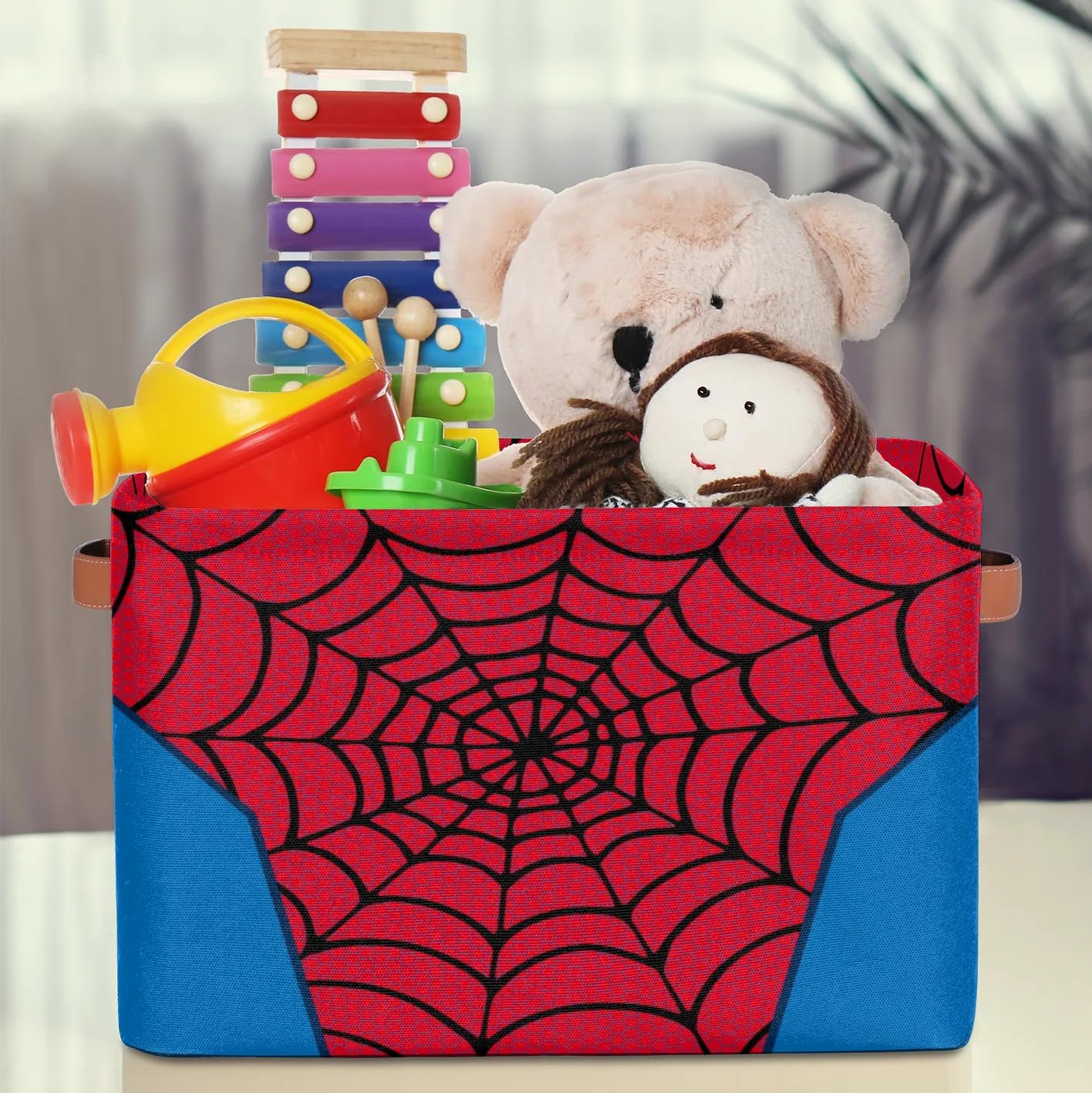 Cesta almacenamiento rectangular plegable para hogar