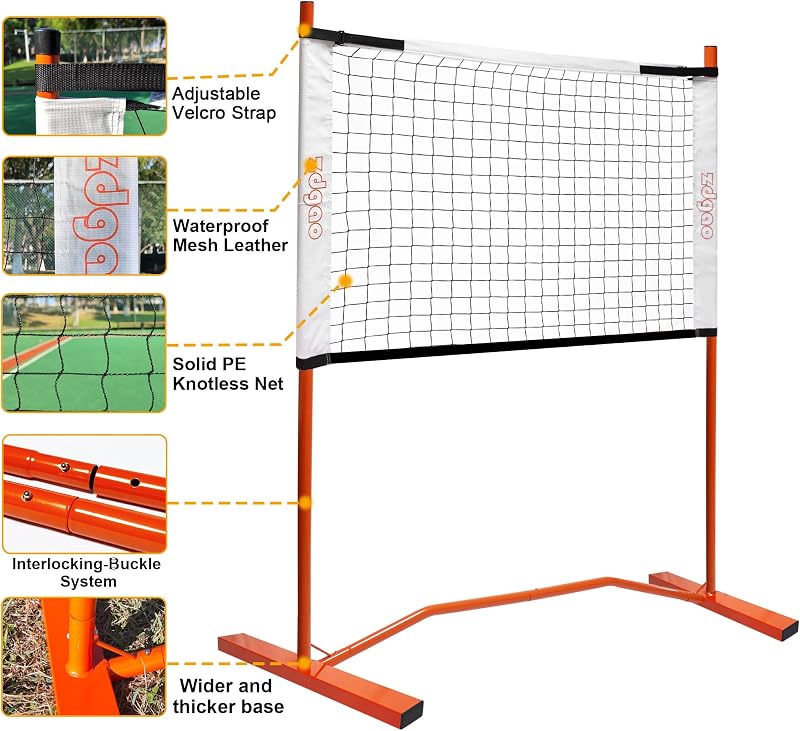 Red pickleball 10ft ajustable con pelotas y 2 paletas bolsa