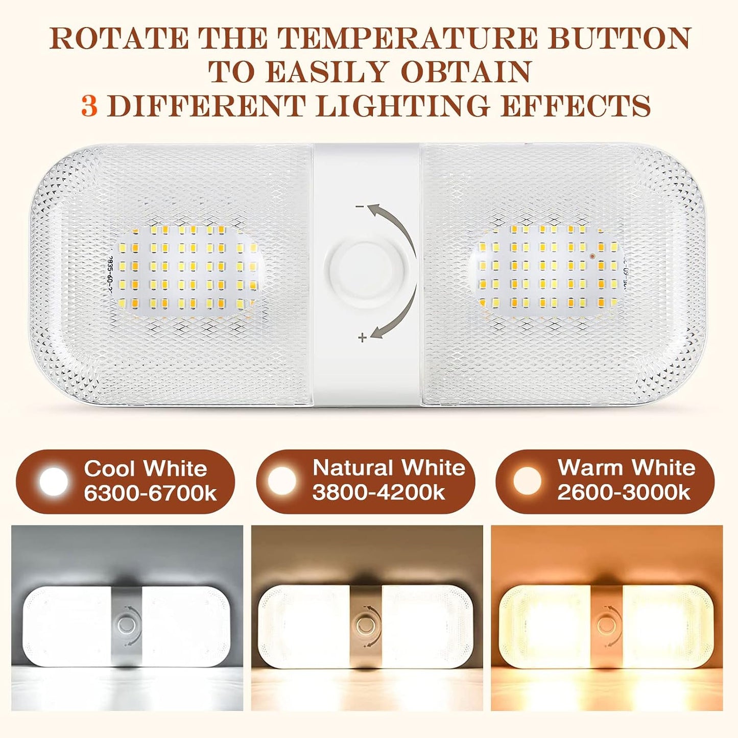 10 Luces LED Caravana 12V 3 Colores