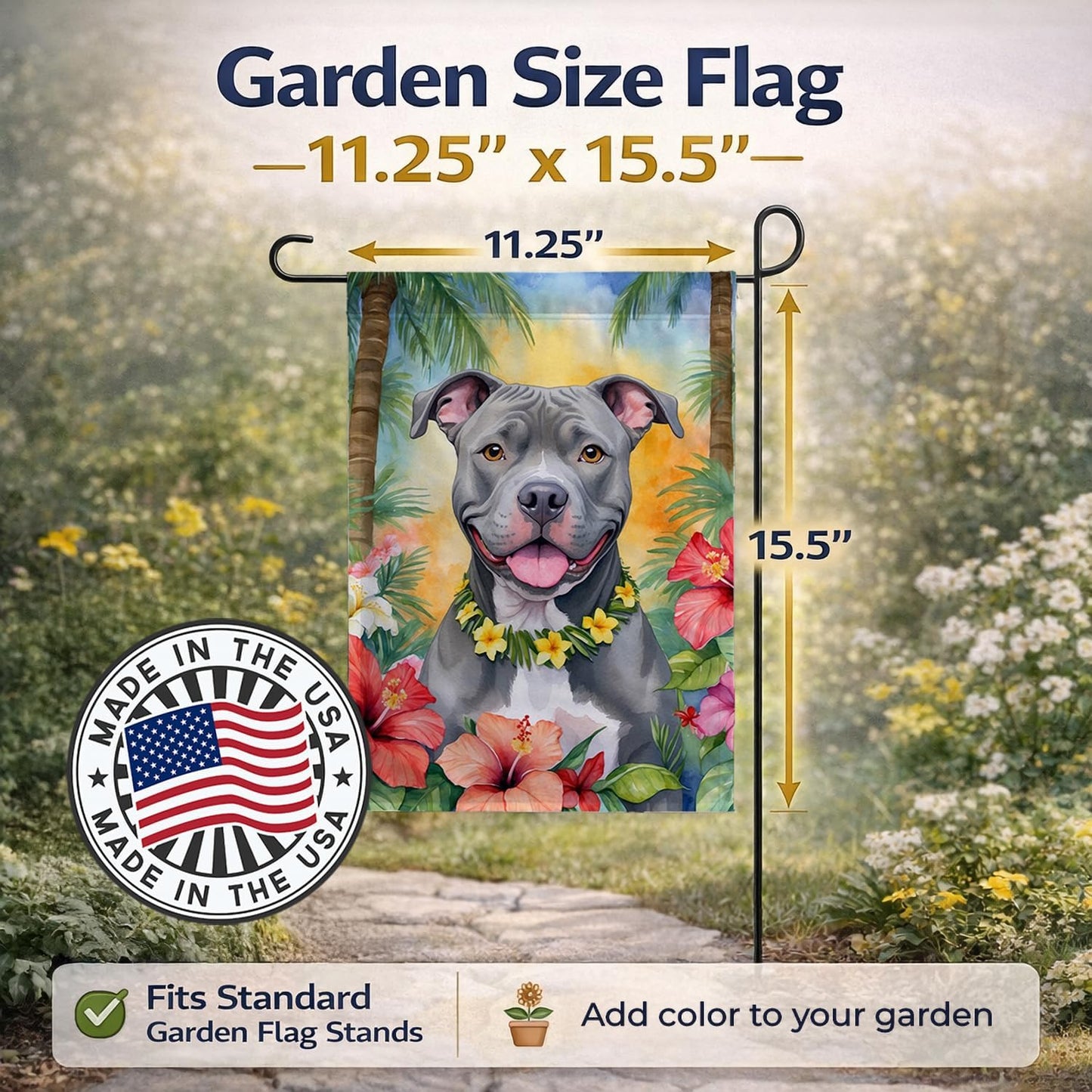 Bandera decorativa para jardín patio multicolor
