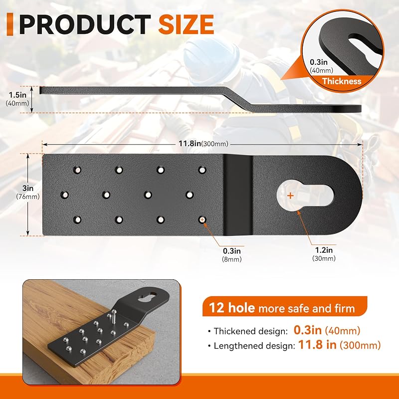 Anclaje techo seguridad uso permanente arnés madera