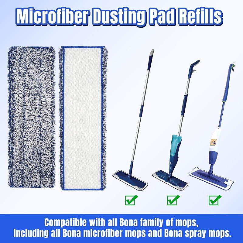 3 Pzas Almohadillas Microfibra para Bona Pisos Dura