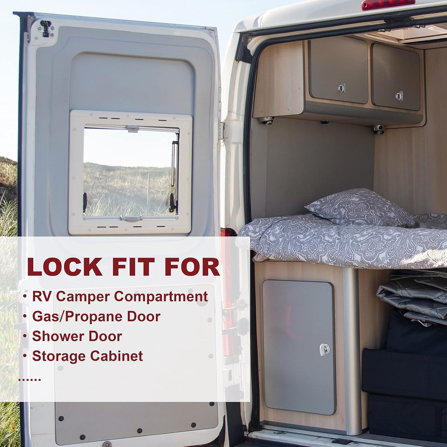 Cerradura leva pulgar para caravana sin llave puerta