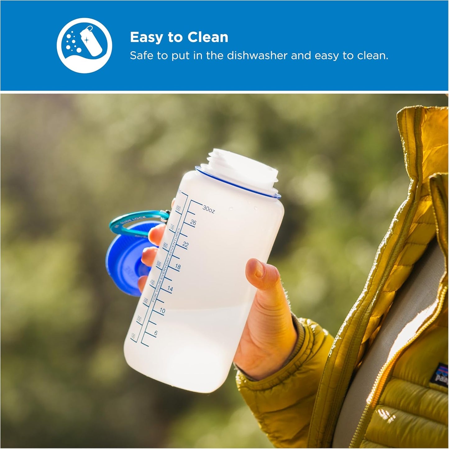 Botella agua boca ancha sin BPA 30oz