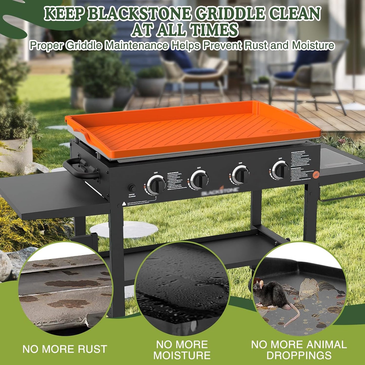 Cubierta parrilla silicona Blackstone 36pulg reutiliz.