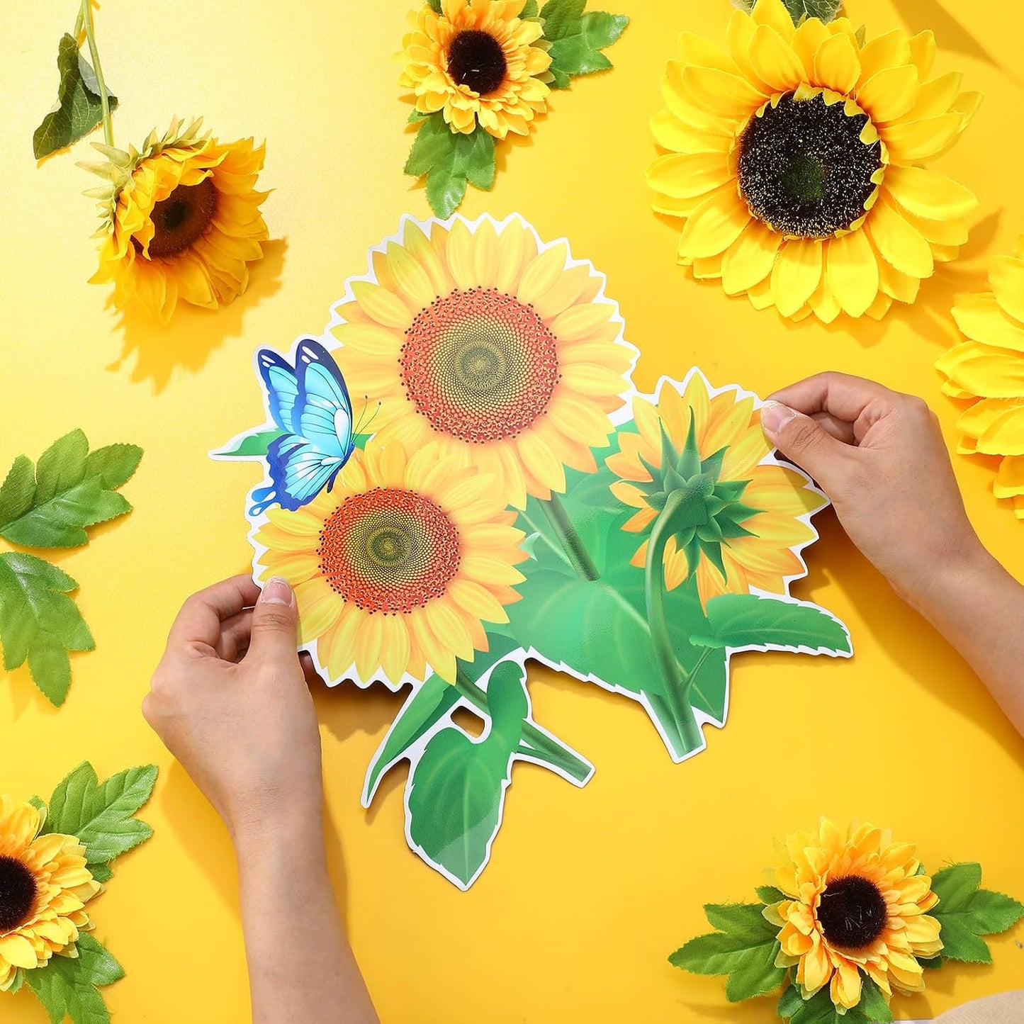 10 Imanes Girasol para Puerta Garaje 12" Decoración