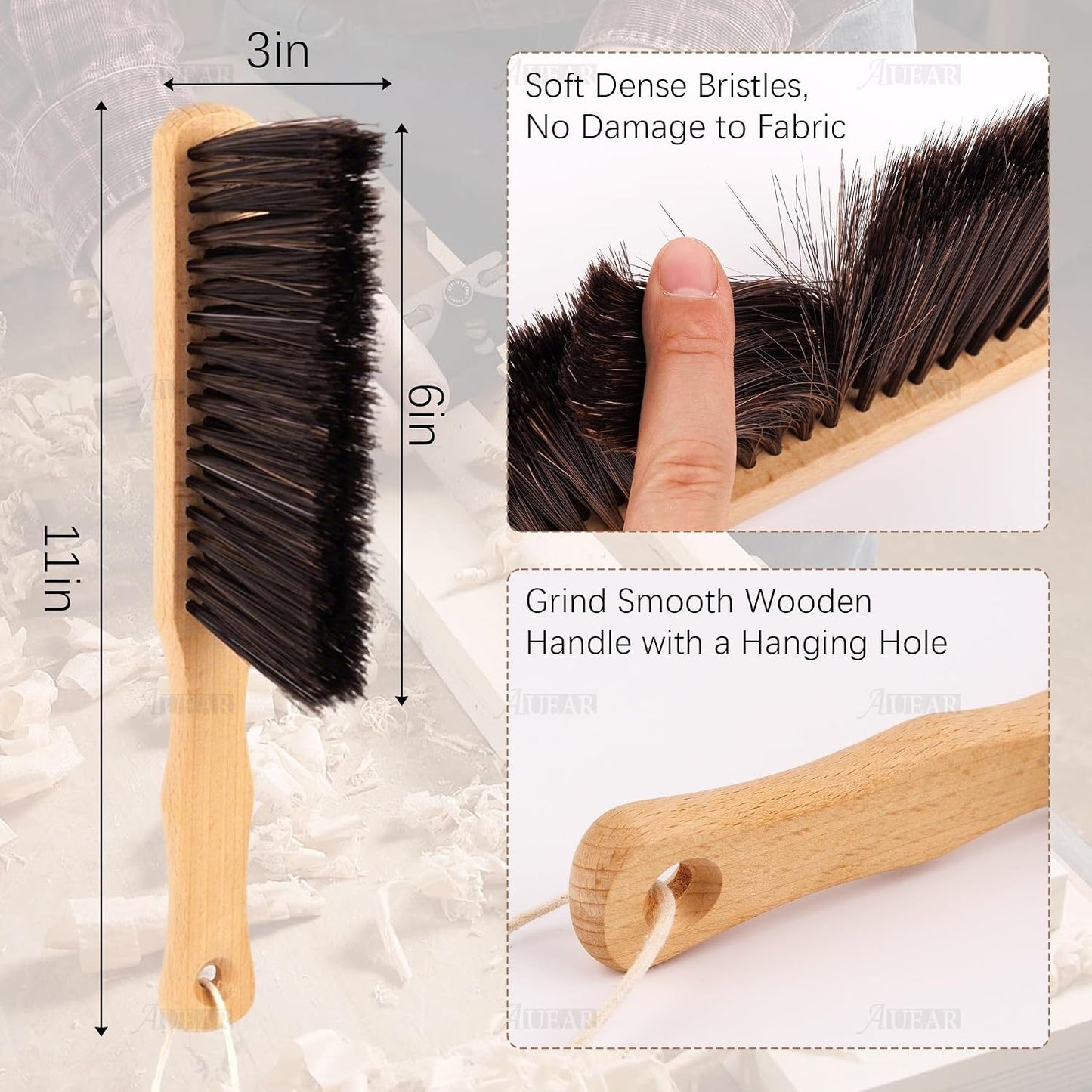 Cepillo madera para polvo 11.4pulg hogar cocina