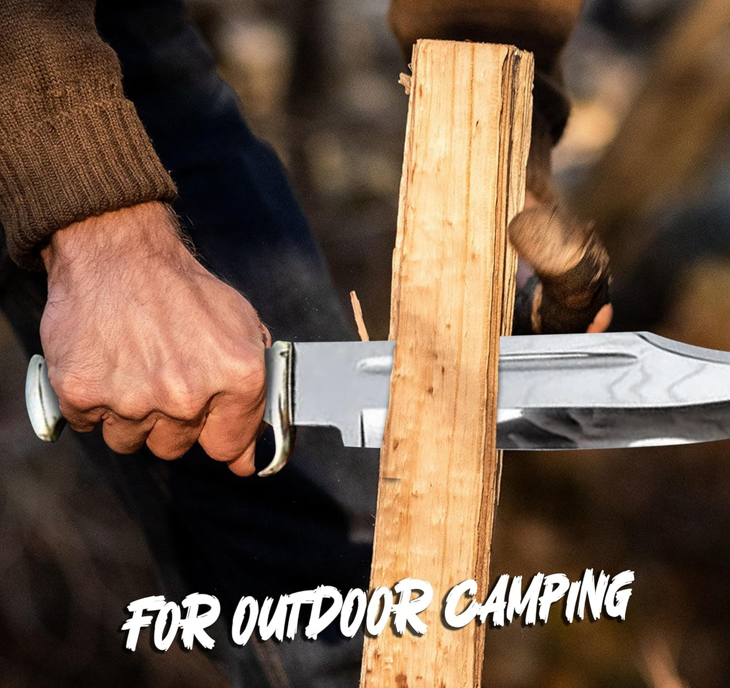 Cuchillo Dundee Bowie 17pulg hoja fija cuero