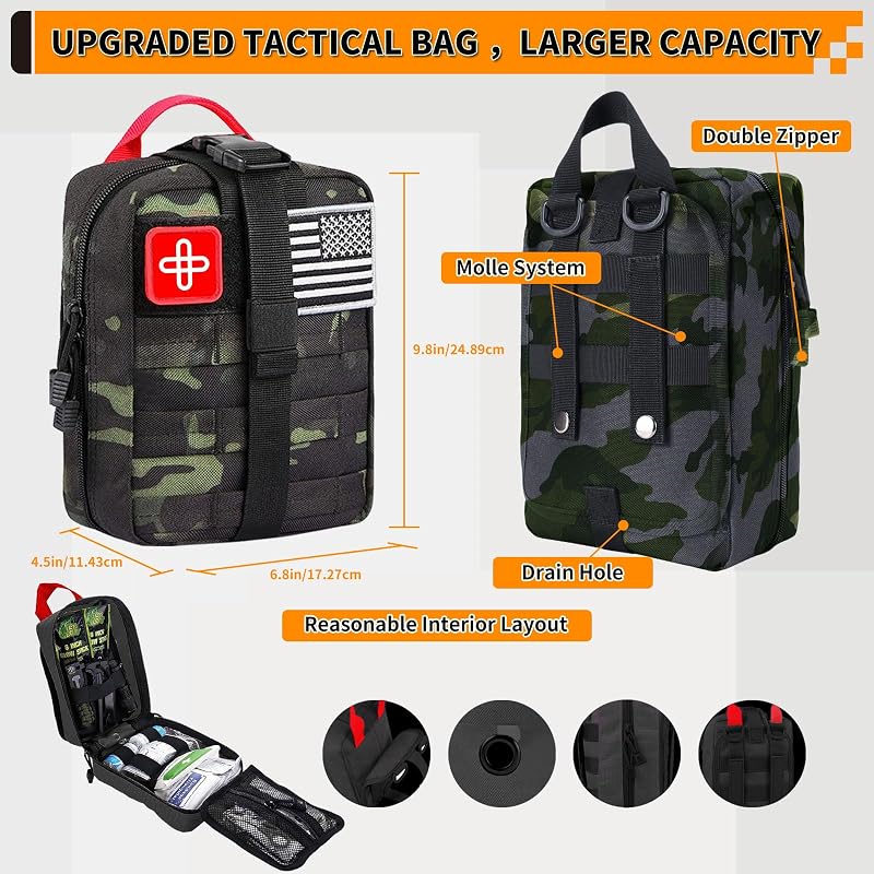 Kit supervivencia 252 pzas para hombre mujer coche viaje