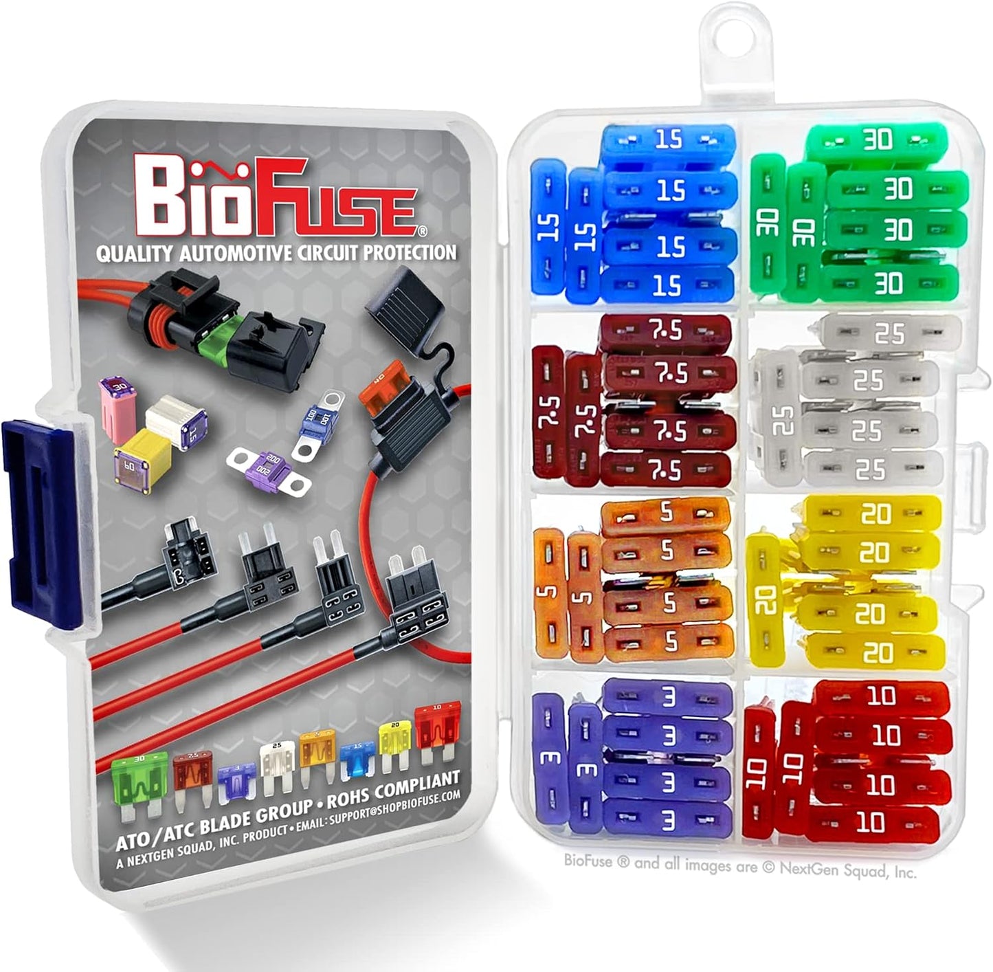 Pack 56 fusibles ATO 3A 5A 10A 15A 20A 30A