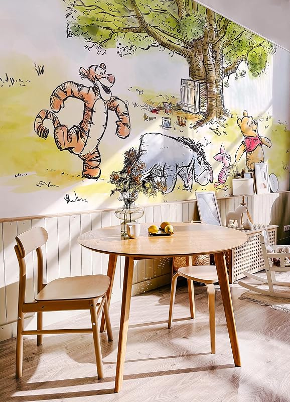 Mural acuarela Winnie The Pooh para pegar RMK12391M
