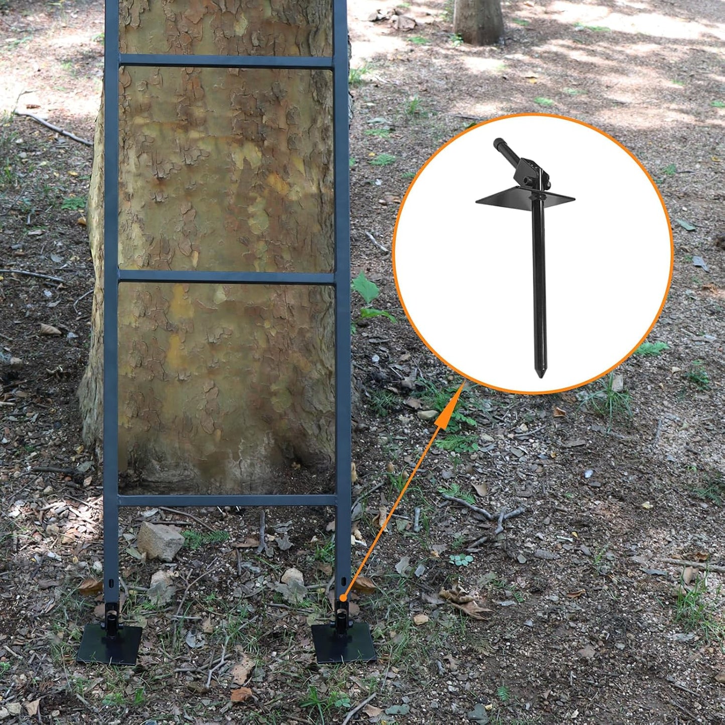 Sistema soporte escalera Treestand con tornillos