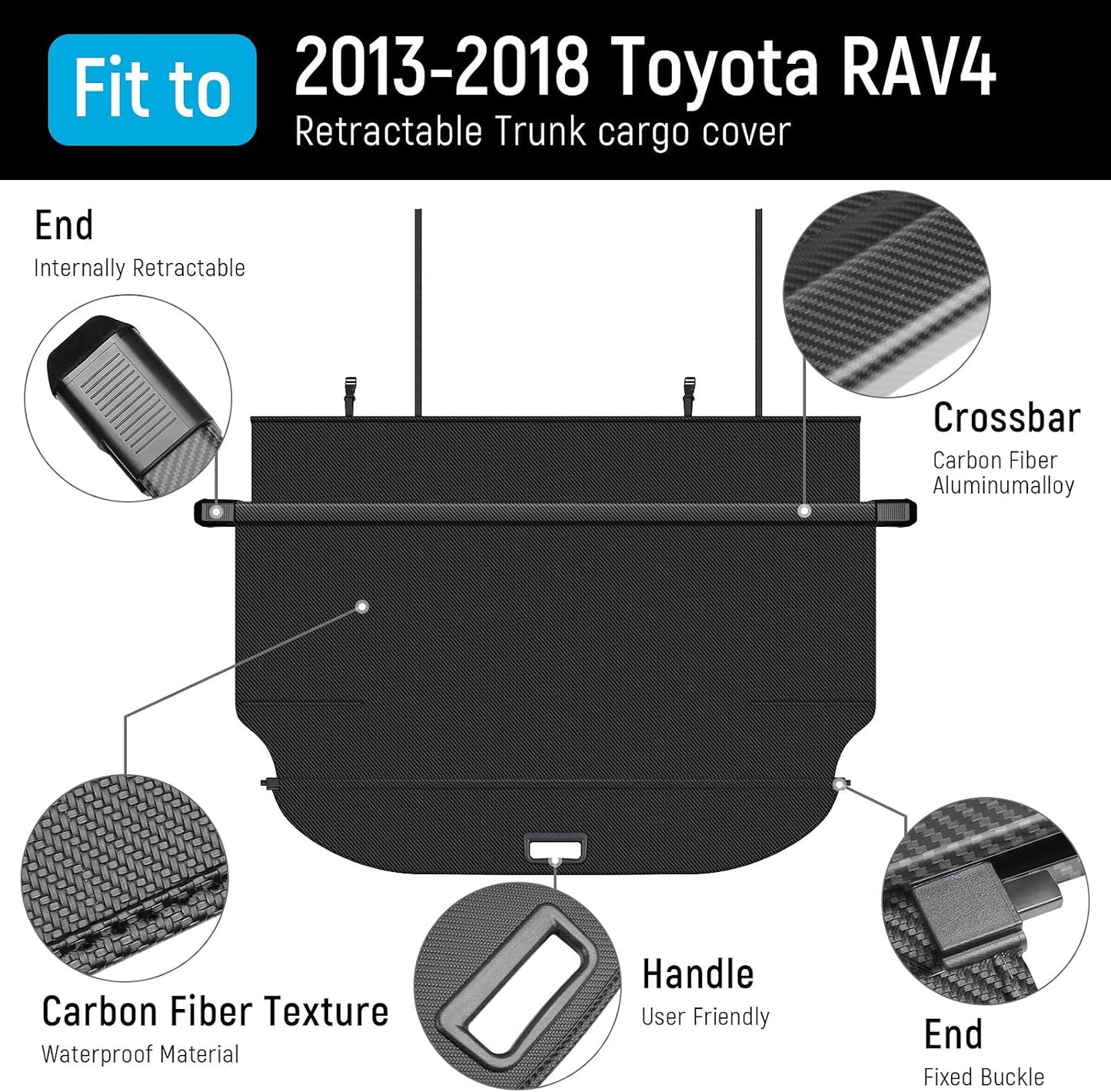 Funda carga comp Toyota RAV4 fibra carbono maletero