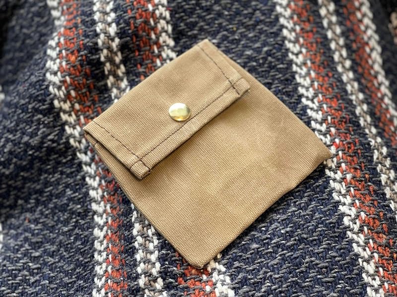 Bolsa brújula lona encerada impermeable Bushcraft con broche