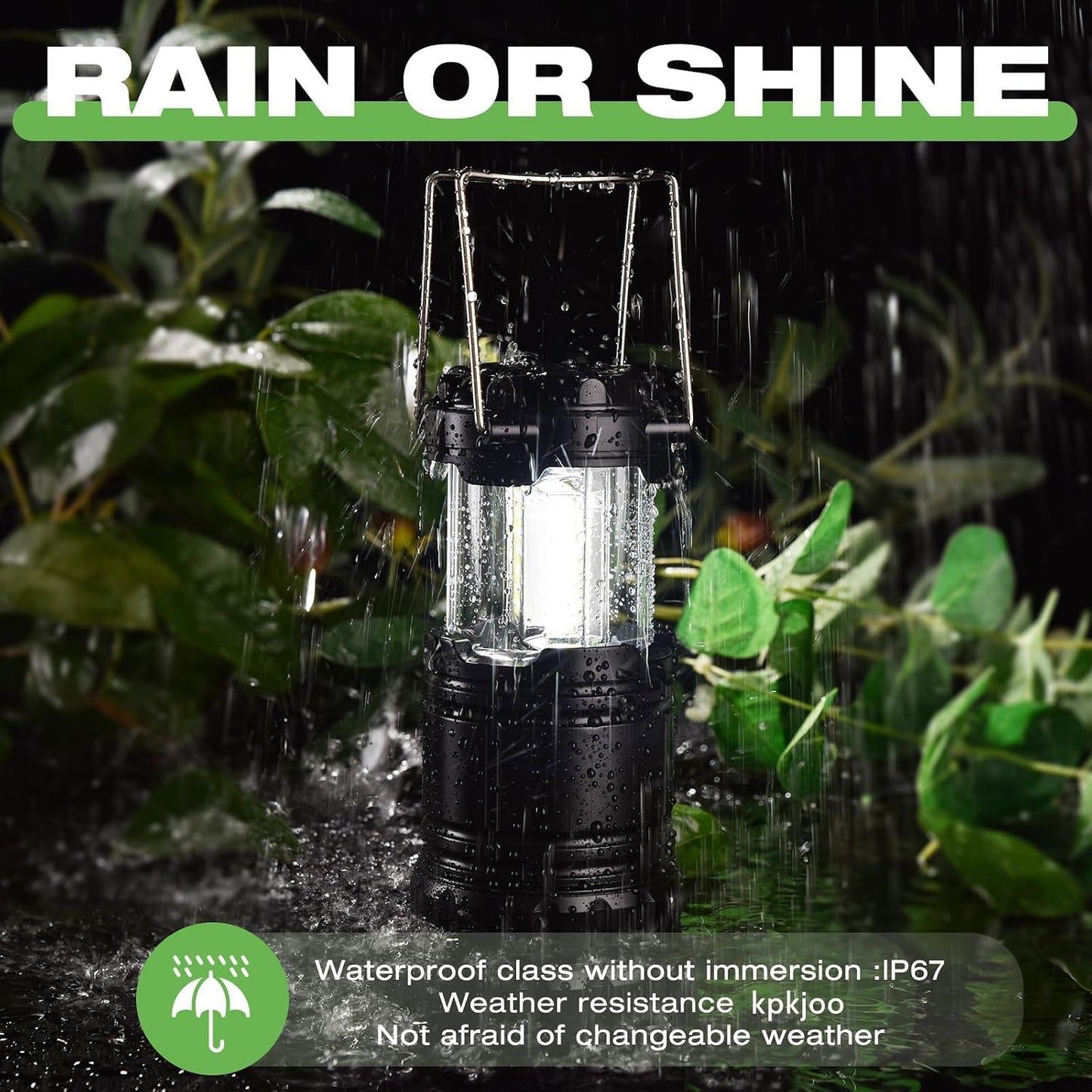 Farol plegable LED con pilas para emergencias camping