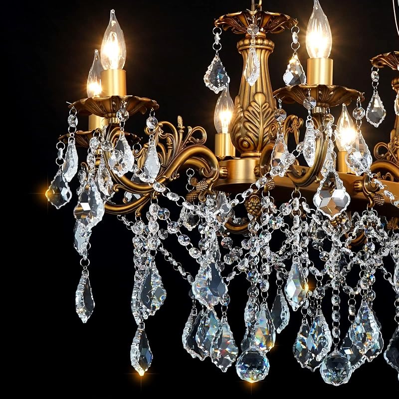 Candelabro cristal 10 luces para comedor sala cocina