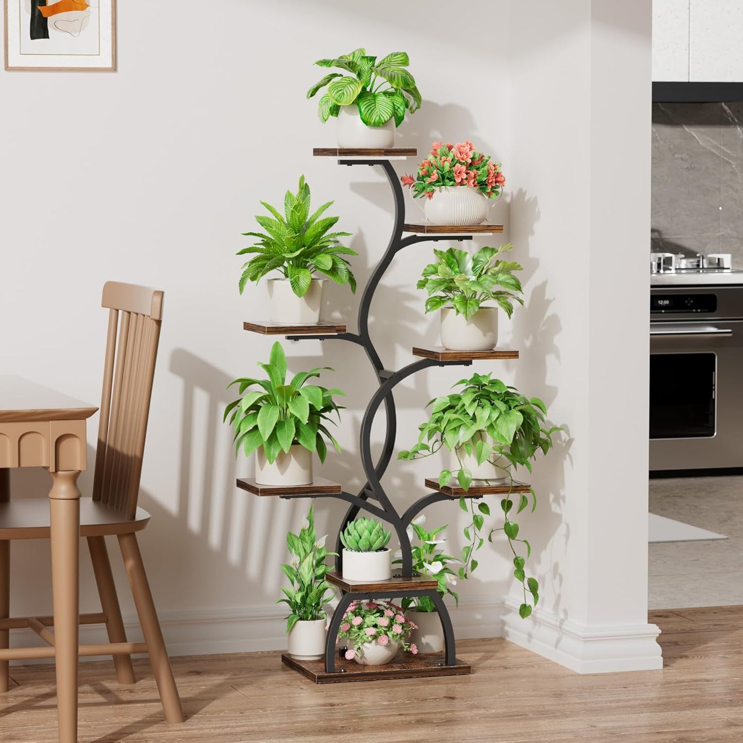 Soporte plantas interior 8 niveles 49pulg con luces