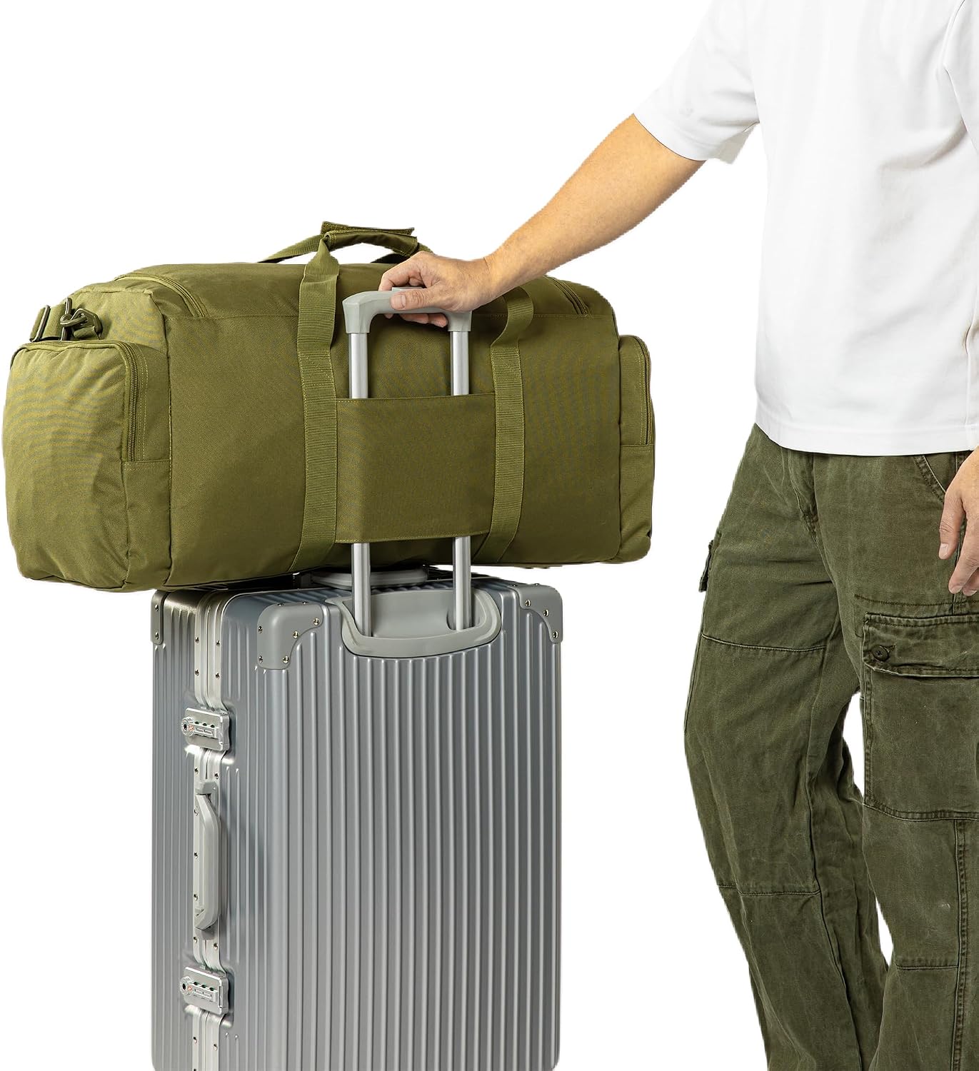 Bolsa viaje lona 60L plegable deporte esquí resistente