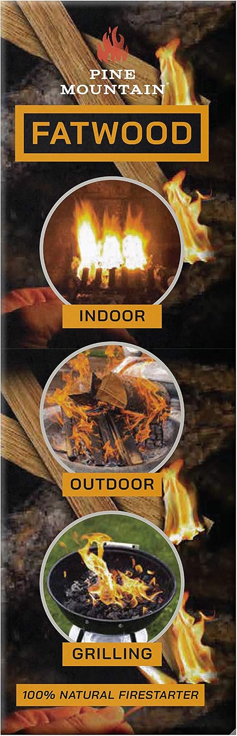 Varillas Fatwood para iniciar fuego interior y exterior 1.5lb