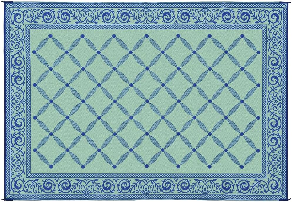 Alfombrilla estilo jardín azul