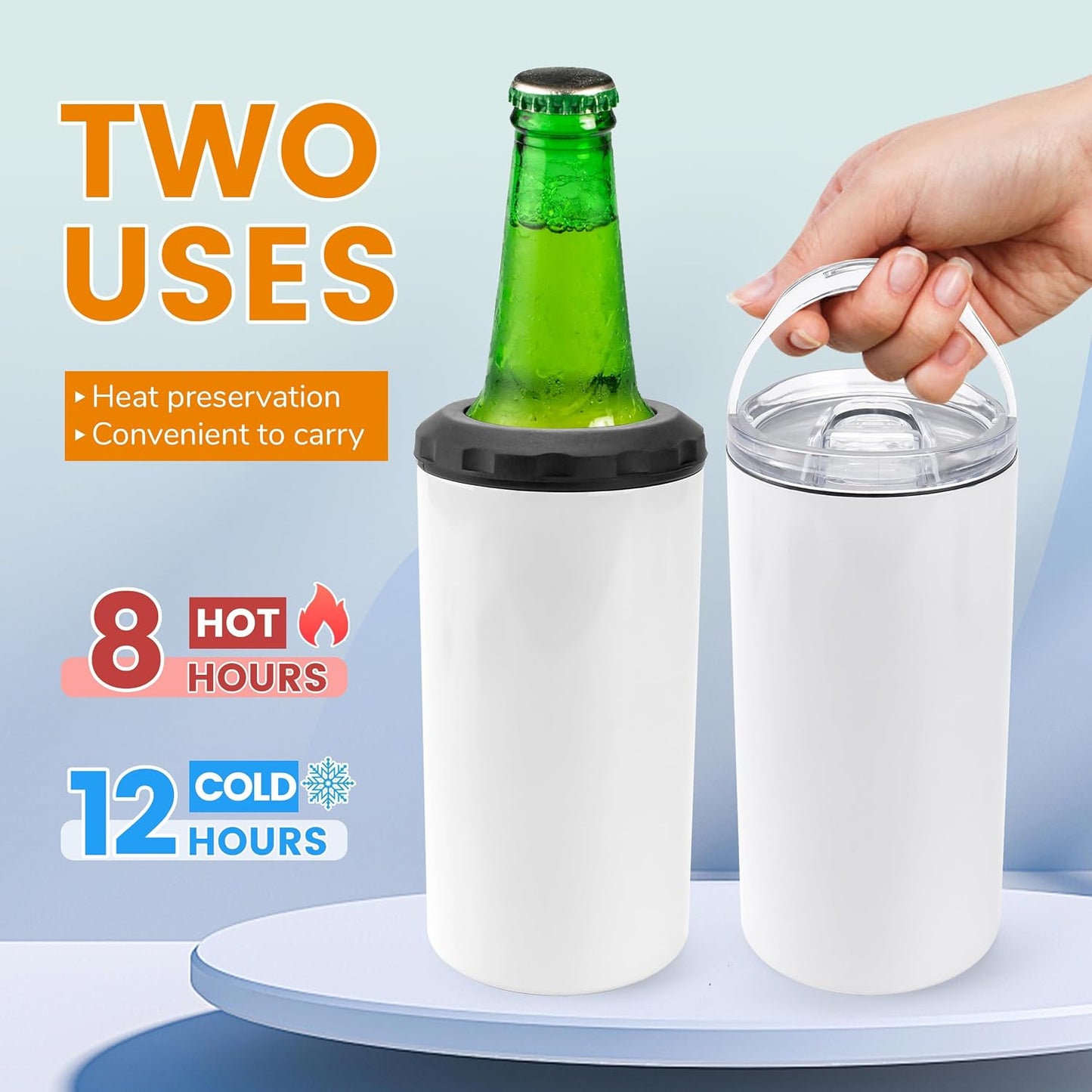 4 Pzas Vasos Acero Inox 16oz Doble Pared Antisalpicaduras