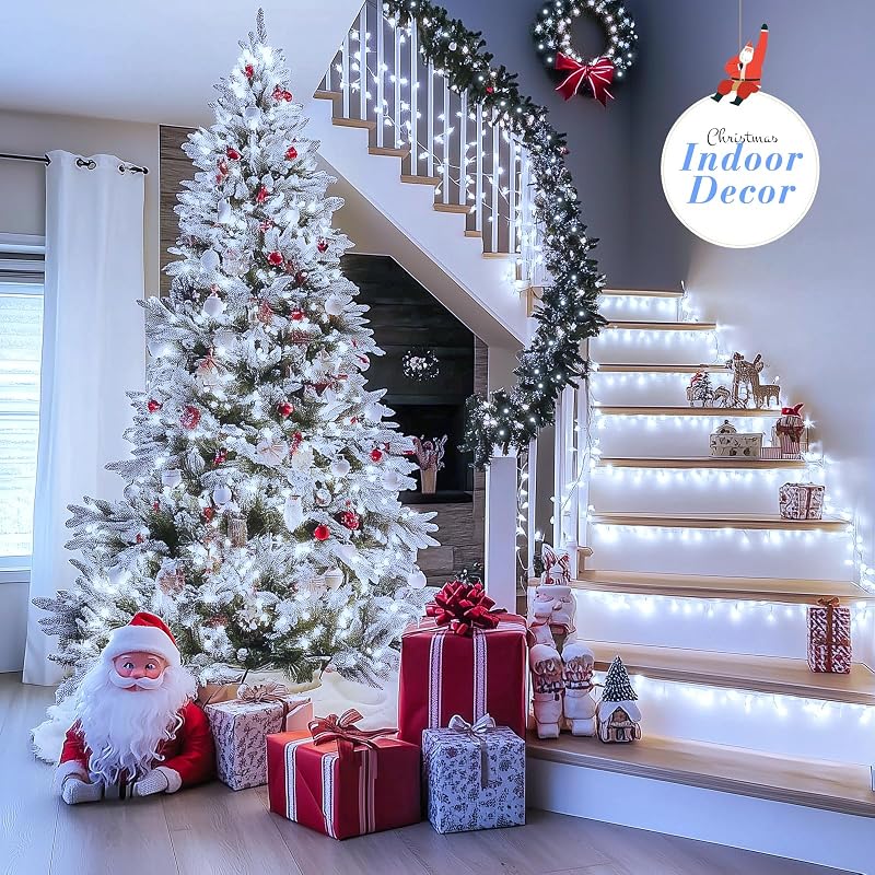 Cable LED 720 luces blancas 230ft 8 modos navidad