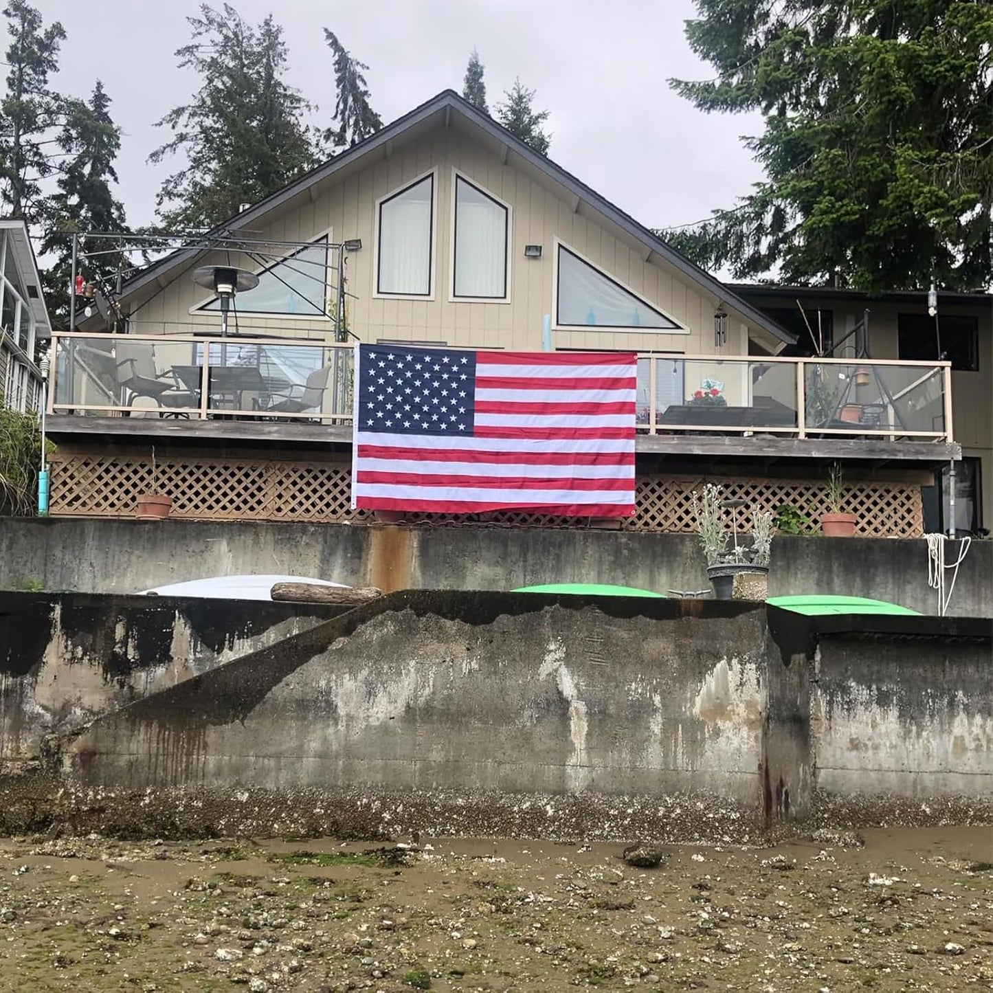 Bandera EE.UU. algodón 5x8ft interiores con ojales latón