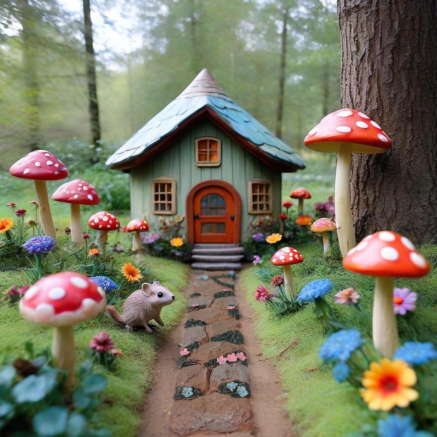 Camino jardín de hadas micro miniatura para muñecas