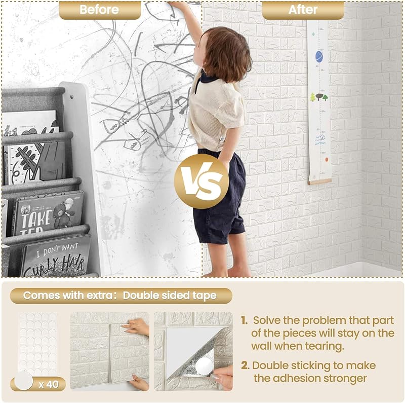 Paneles pared ladrillo sintético 3D espuma blanca sonido