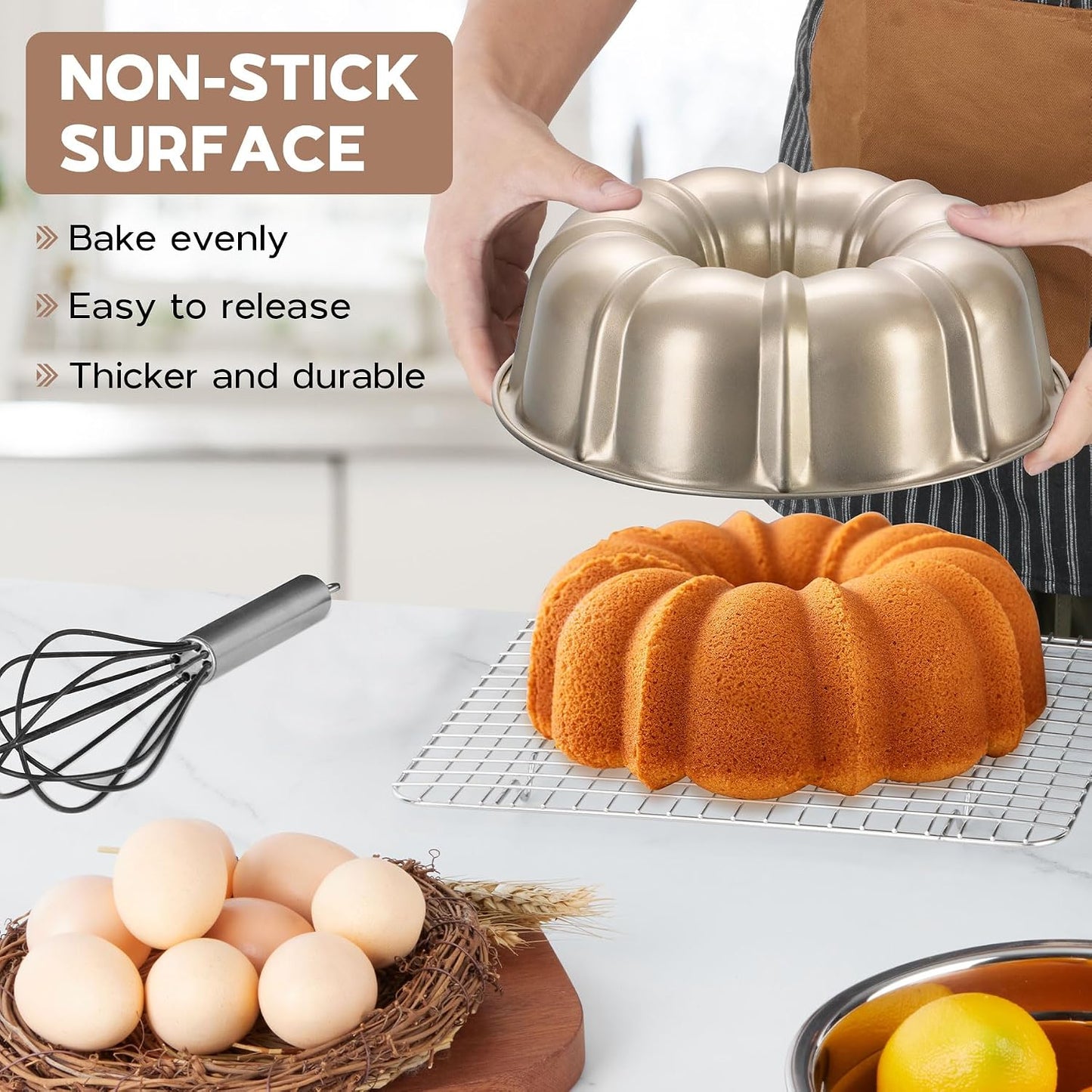 2 Moldes Tarta Antiadherentes 25cm Acero Carbono