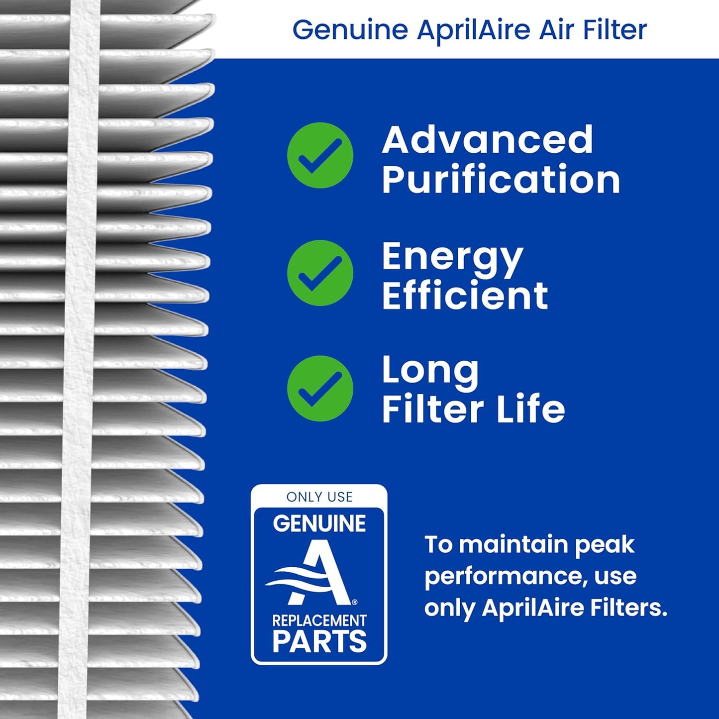Filtro aire MERV 13 20x25x4 pulg para purificador