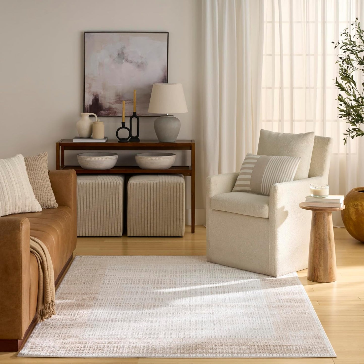 Alfombra 4x6ft fácil de limpiar para dormitorio y sala