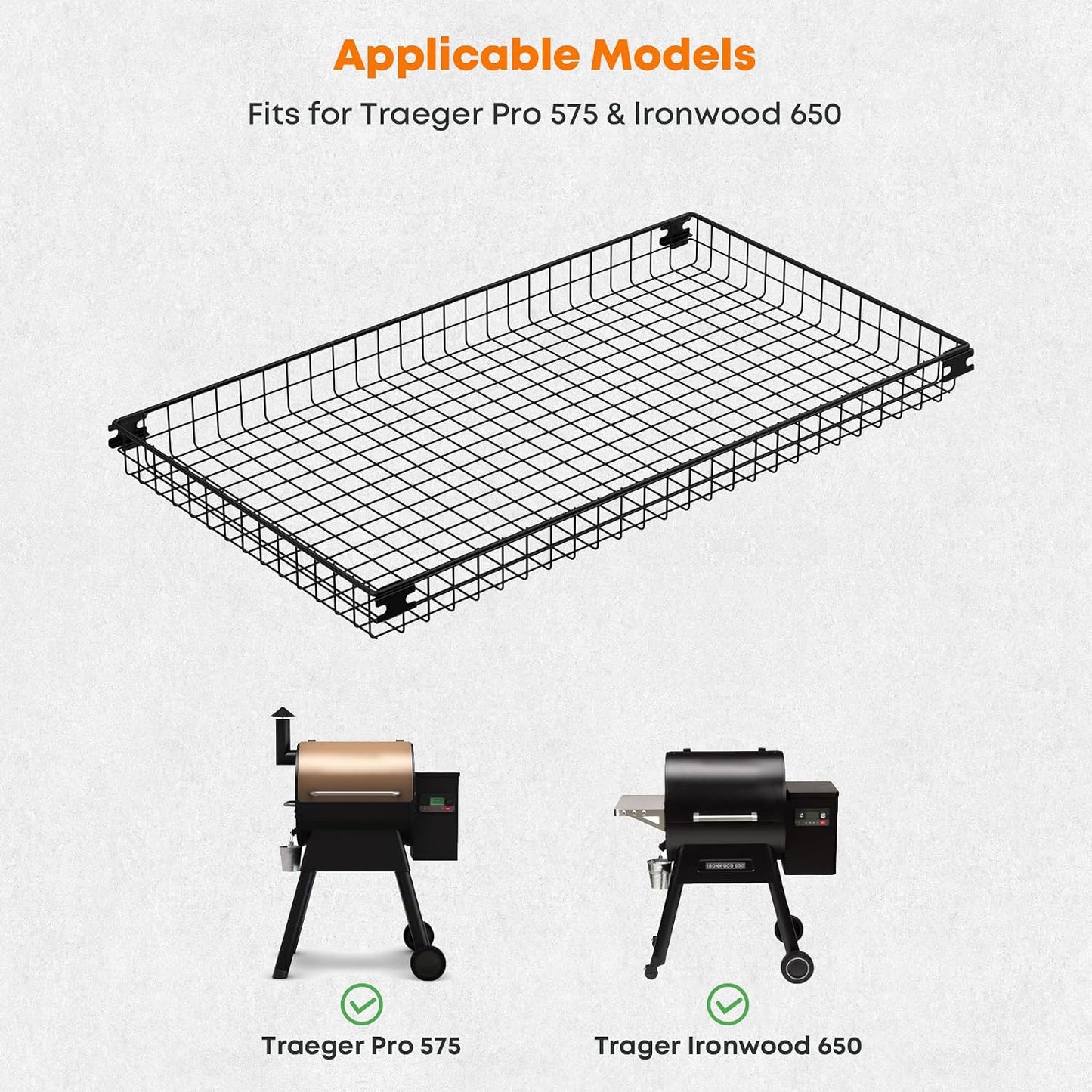 Estante almacenamiento parrilla pellets Traeger Ironwood