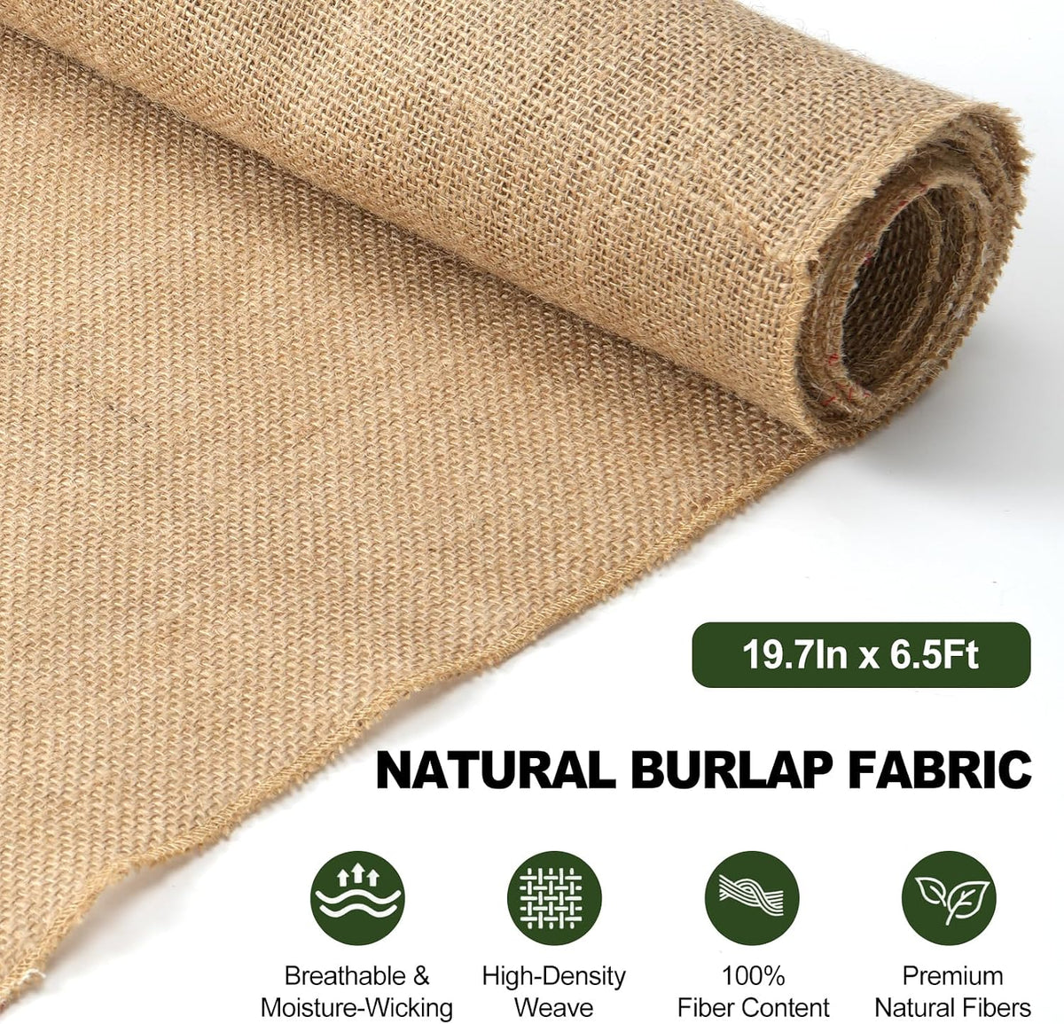 Tela arpillera 19.7x6.5pies para protección de plantas y jardinería