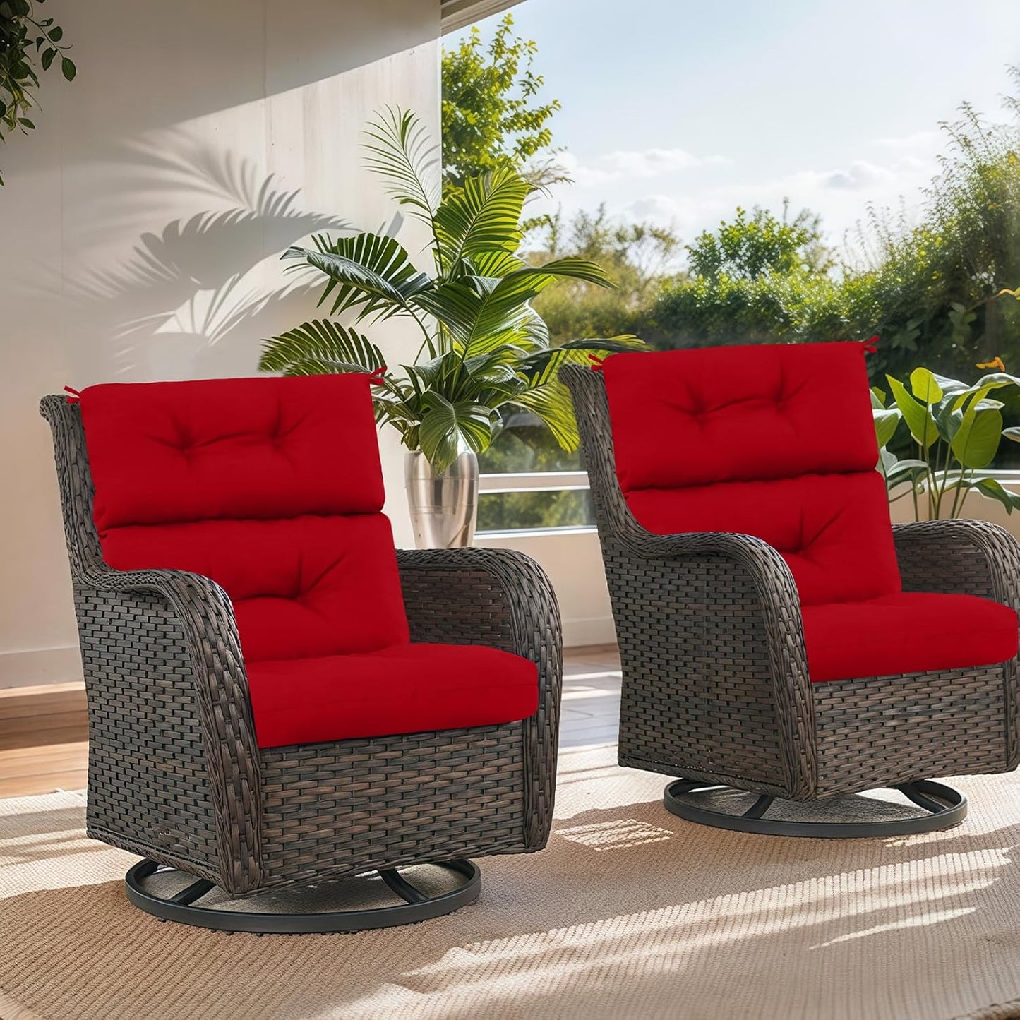 Cojín respaldo alto para silla exterior 44x22" 1