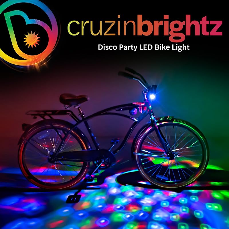 Luz LED bicicleta tricolor parpadeante para fiesta noche