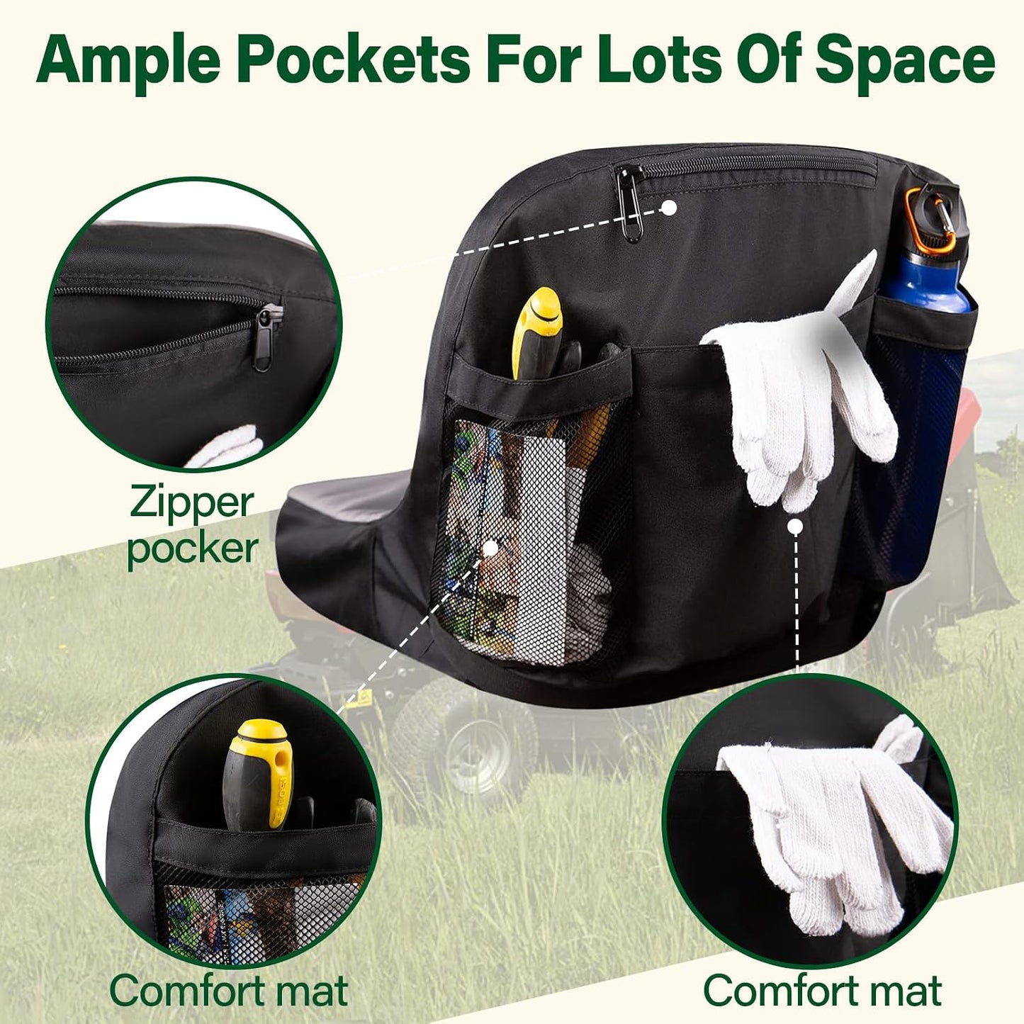 Funda asiento cortacésped Himal poliéster 600D duradera